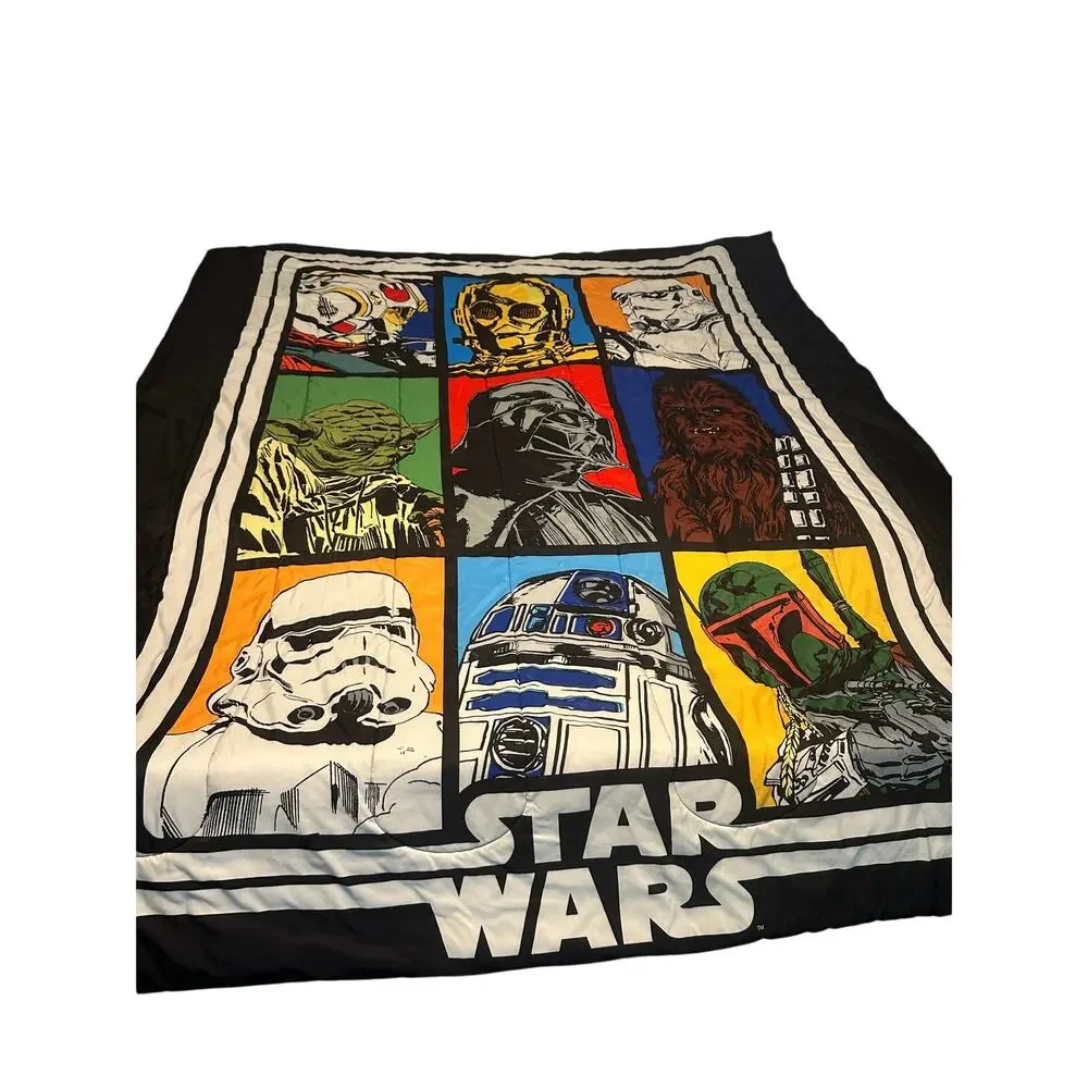 Star Wars Jay Franco Twin Comforter Reversible Microfiber Character Grid